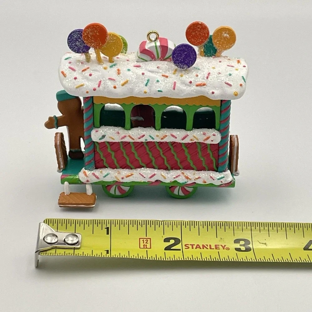 Vintage American Greetings Cards Lollipop Trolley Gingerbread‎ Ornament 2001